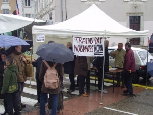 Les Riverains du Rail sur le marché de Moirans